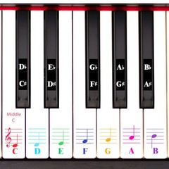Beginner Piano Book for Kids, Piano Keyboard Stickers, 50 Amazing & Popular S…