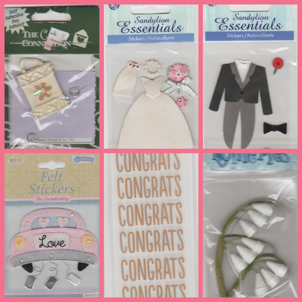 SANDYLION-JOLEE’S-CC 👰» WEDDING » 💐Scrapbooking Sticker lot-6packs +2 bonus