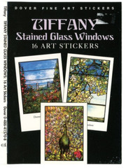 2001 Art Stickers Dover 16 Fine Tiffany Stained Glass Windows Booklet