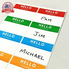 250 Pack – Hello My Name is Stickers, Name Tags Stickers Labels – 3″ x 2″, 5 Col