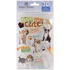 Paper House Productions STDM-148E 3D Stickers, Dog Gone Cute