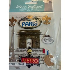 Set of 2 Ek Success Jolee’s Botique Paris Dimensional Stickers New in Package!