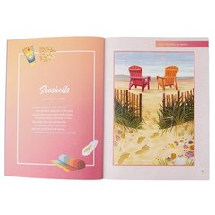Sticker by Number Beach Vacation Fusion of Paint by Number and Sticker Fun by