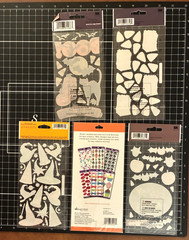 Sticko HALLOWEEN Stickers TRICK or TREAT or BLACK & WHITE SILHOUETTE ICONS Ghost