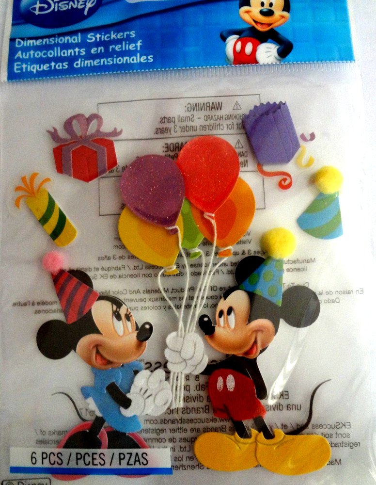 RARE Jolees Disney Mickey & Minnie Mouse Birthday Party Gifts Balloons Streamers