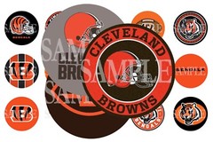Cleveland Browns Pre-Cut 1 Inch Bottle Cap Images (5 Options)