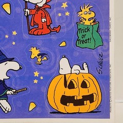 PEANUTS Thanksgiving & HALLOWEEN Mixed Stickers Sheets Lot, Holiday Snoopy