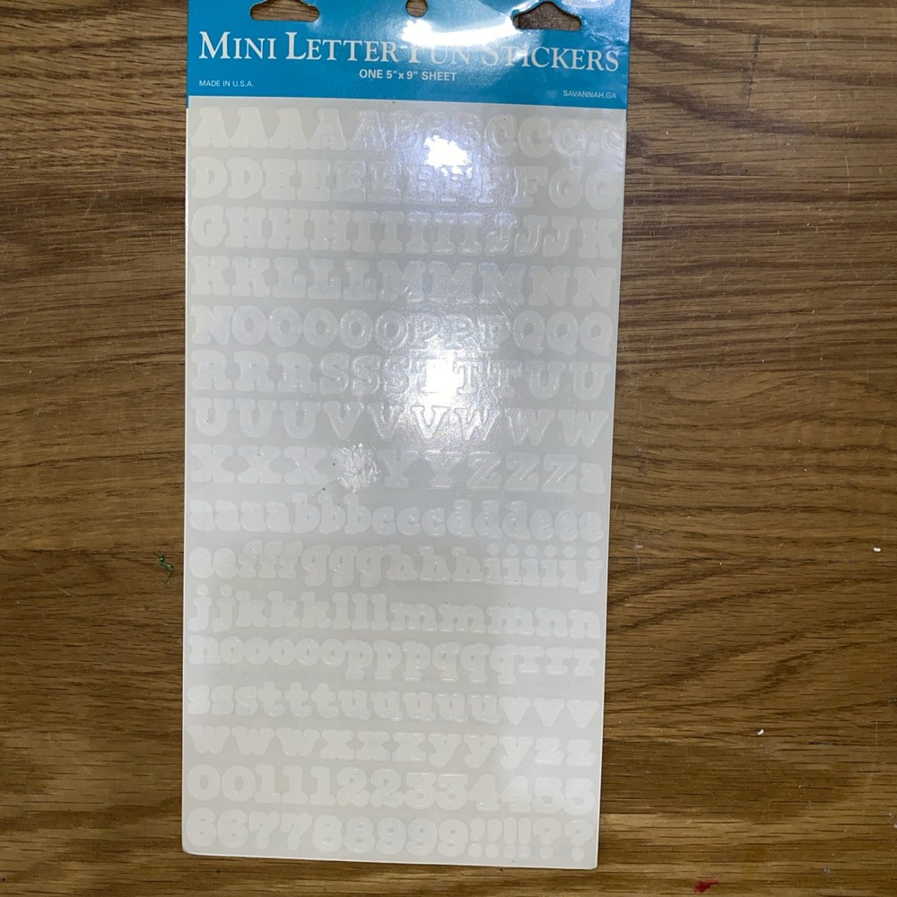 FMI Mini Letter Fun Stickers One 5x 9 Sheet USA