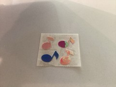 Vintage SandyLion Mother Of Pearl Music Note Stickers