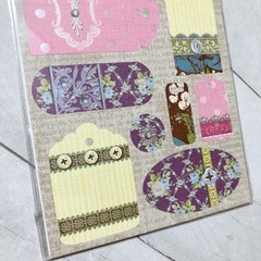 Studio 112 Patterned Tags Stickers Flat Scrapbook Card Embellishments