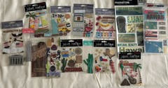Large Lot Travel Vacation Landmarks Passport Jolee’s Scrapbook Embellishments