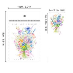 16Pcs Flowers Bouquet PET Stickers Journaling Planner Album Scrapbooking Crafts