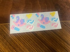 Vintage Creative Memories Baby Toys Sticker Strip Perforated 2×5 Inches