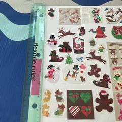 80s Stickers Vintage Large Bears Fuzzy, Glow In Dark Christmas LOT Sandylion!