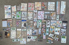 Lot of 55+ Pop Up Stickers, Rubbing, Flat Scrapbooking Travel, Food, Pirates