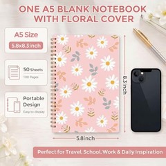 Koogel Reusable Sticker Book A5 Album Organizer 50 Sheets 100 Pages Storage