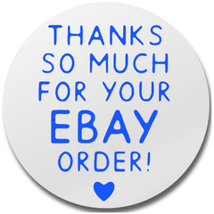 Thank You eBay Order Stickers – Round Labels for Packaging 2inch