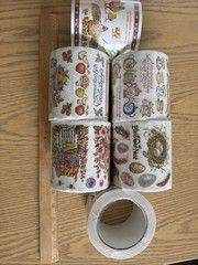 Rare PSX Designs Sticker Rolls Set Of 6, NIP Stickers Friend, Happy Sticker Roll