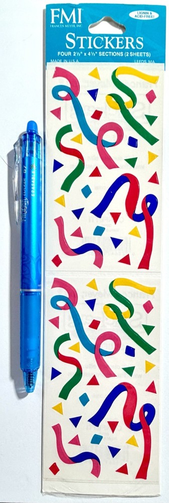Confetti Stickers Scrapbooking Card Making Journal Planner FMI 2 sheets