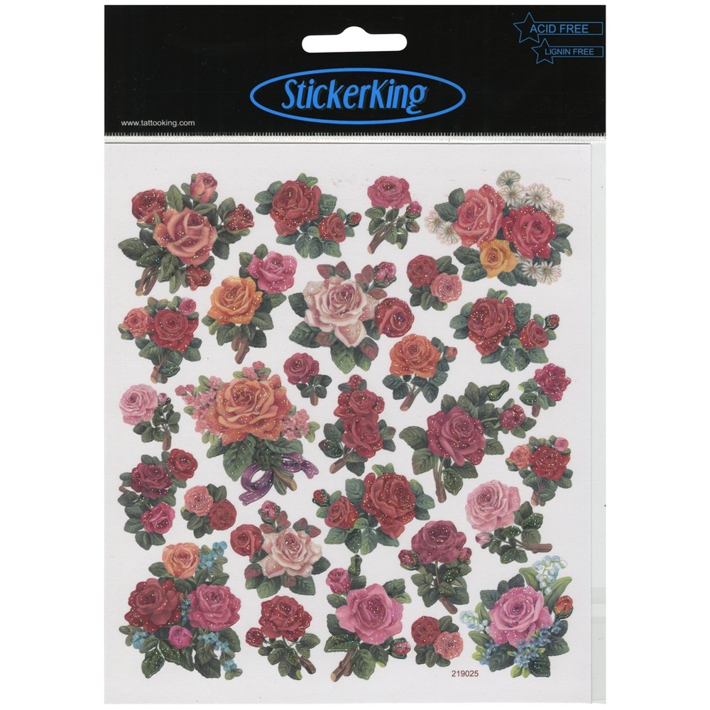 Multicolored Stickers Classic Roses