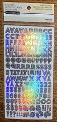 RECOLLECTIONS Iridescent Alphabet Alpha Letters Number 2 Sheets Different Colors