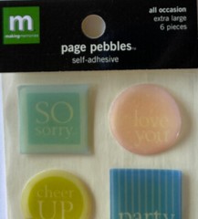 ALL OCCASIONS Page Pebbles Stickers (8pc)Making Memories•Party•Phrases •Miss You