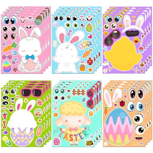 Easter Stickers – DIY Happy Easter Egg Bunny Sticker for Kids, DIY Stickers