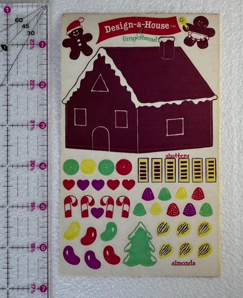 1980s Vintage Sticker Sandylion Maxi Activity Design Gingerbread House
