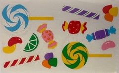COLORFUL CANDY Stickers(12pc) Mrs.Grossman’s….Lollipops…Jellybeans…Card Making…