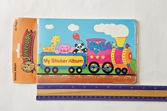 Vtg Sandylion Sticker Album NIP 1998 Animal Train elephant hippo giraffe panda