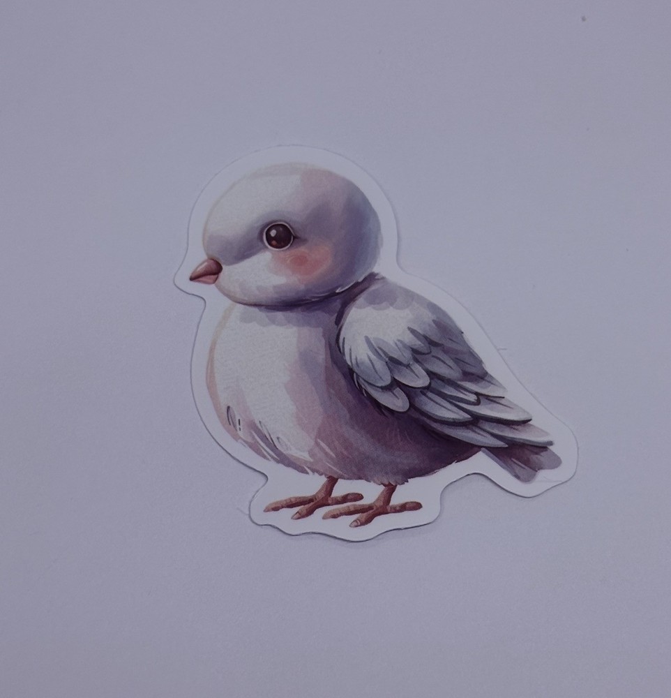 Cute Baby Dove Animal Sticker Vinyl Decal Journal Wall Fun Art Decor Tc9