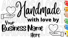 50 Custom WATERPROOF 2.25″×1.25 Handmade W/ BUSINESS NAME STICKERS LABELS SEALS