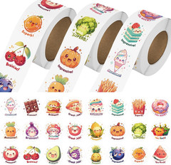 3 Rolls Animal Stickers, 1500 PCS, 24 Designs for Kids, 1.0 Inch