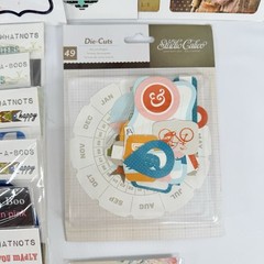 Glitz Scrapbook Stickers Embellishments Amy Tangerine Studio Calico LOT of 23 C