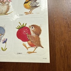 Vintage 80s Drawing Board DBGCI STICKER SHEET – CUTE BIRDS – FUN Perk Ups 19-063