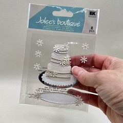 Jolee’s Boutique Wedding Cake Dimensional Stickers Scrapbooking Journal Collage