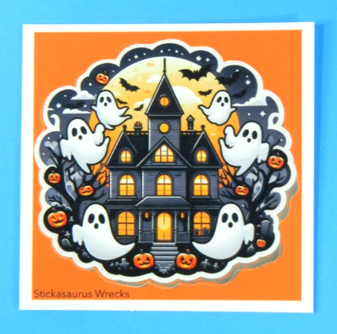 Halloween Haunted House Single Sticker Mini Sticker Sheet