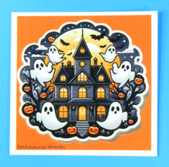 Halloween Haunted House Single Sticker Mini Sticker Sheet