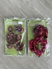 NEW – 25 Lot Prima Flowers Floral Embellishments Scrapbooking Cards Mixed Media