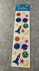 FMI Frances Meyer Space Planets Theme Stickers Sheet Multicolor