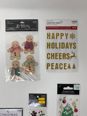 Christmas Scrapbooking Sticker Lot Bling 12 Packs Dimensional Designer Boutique