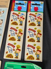 Vintage NOS Peanuts Gang Snoopy Hallmark THANKSGIVING & ST PATRICK’S Stickers