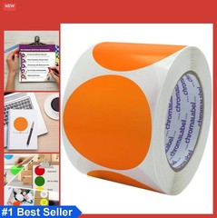Color Code Dot Stickers 3 Inch Round 500 Labels Permanent Adhesive Orange