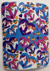 Vintage Lisa Frank hearts, and unicorns Sticker Sheet S168