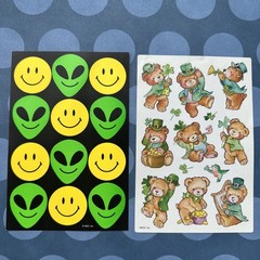 Vintage 80s 90s Y2K Hallmark AGC + Stickers 25 FULL SHEETS Characters Foil Heart