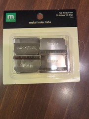 Making memories Metal Index Tabs And Label Holders Lot Of 2 Packs