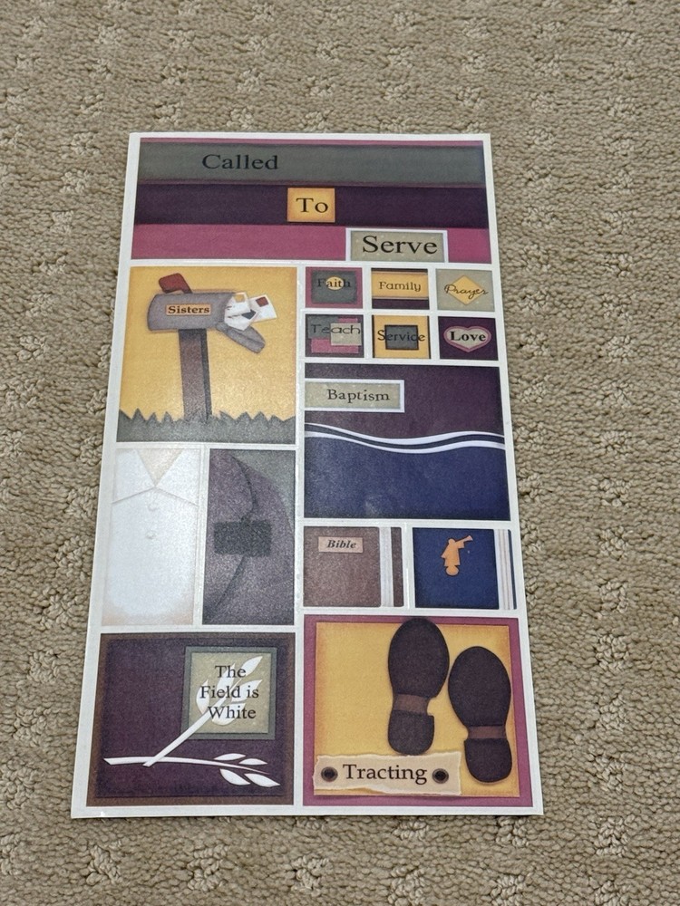 5 Sheets new rare vintage pebbles Inc religion sticker sheets