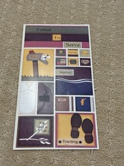 5 Sheets new rare vintage pebbles Inc religion sticker sheets