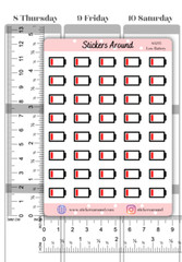 Low Battery Icon Planner Stickers, Energy Level, Calendar & Journal Sticker