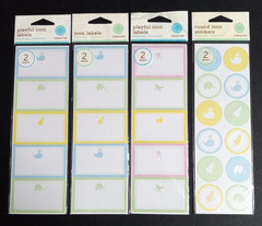 Scrapbooking Sticker Lot of 4 Packages Martha Stewart Round Pastel Baby Labels